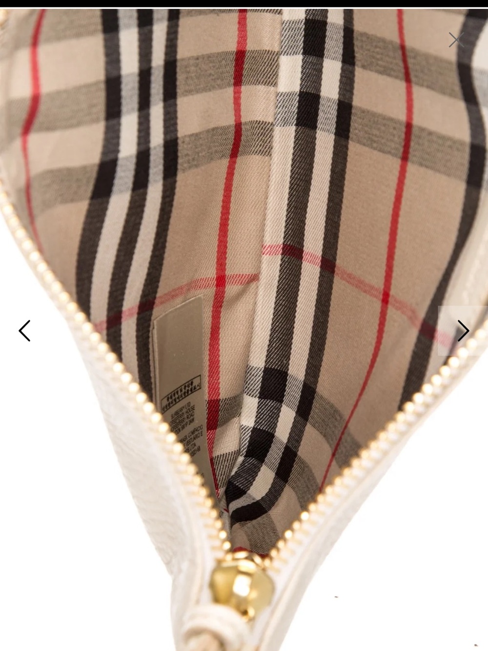 BURBERRY Leather Crossbody Bag in Cream - Picture 6 of 7